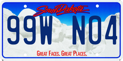 SD license plate 99WN04