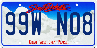 SD license plate 99WN08