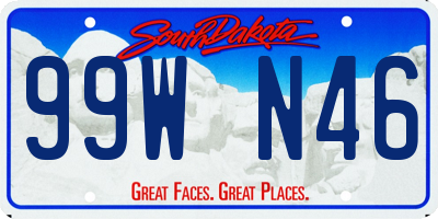 SD license plate 99WN46
