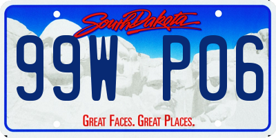 SD license plate 99WP06