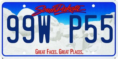 SD license plate 99WP55