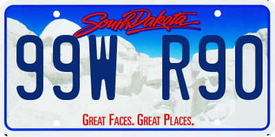 SD license plate 99WR90