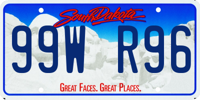 SD license plate 99WR96