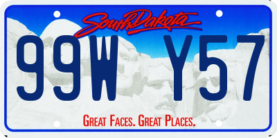 SD license plate 99WY57