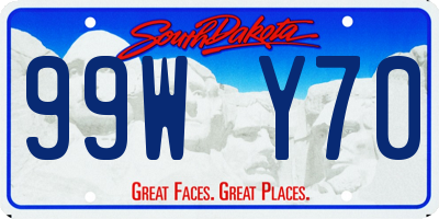 SD license plate 99WY70