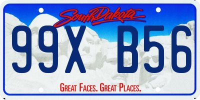 SD license plate 99XB56
