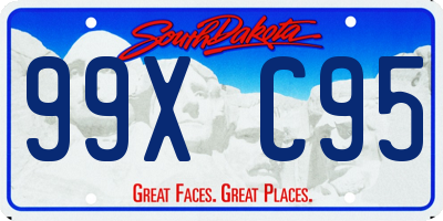 SD license plate 99XC95