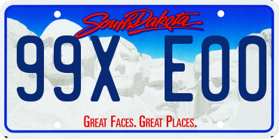SD license plate 99XE00