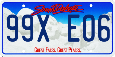 SD license plate 99XE06