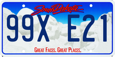 SD license plate 99XE21