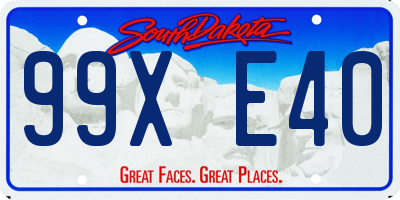 SD license plate 99XE40
