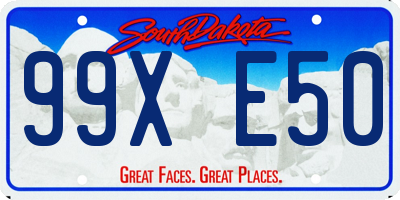 SD license plate 99XE50