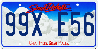 SD license plate 99XE56