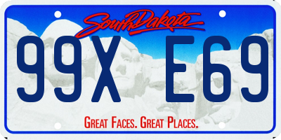 SD license plate 99XE69