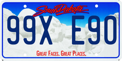 SD license plate 99XE90