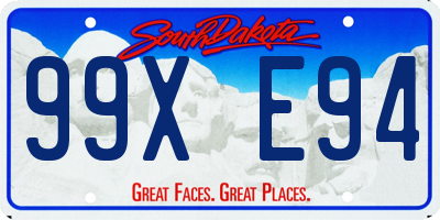 SD license plate 99XE94