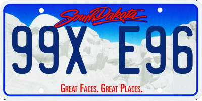 SD license plate 99XE96