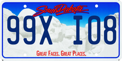 SD license plate 99XI08