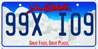 SD license plate 99XI09