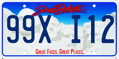 SD license plate 99XI12