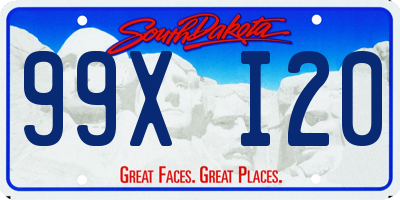 SD license plate 99XI20