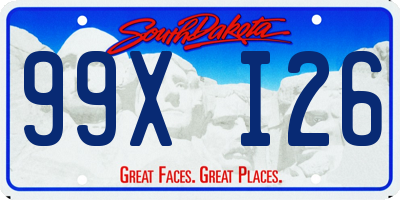 SD license plate 99XI26