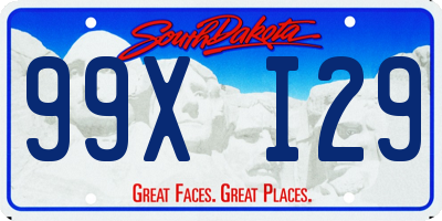 SD license plate 99XI29