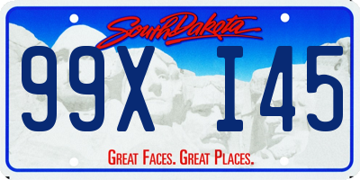 SD license plate 99XI45