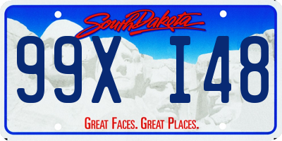 SD license plate 99XI48