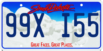 SD license plate 99XI55