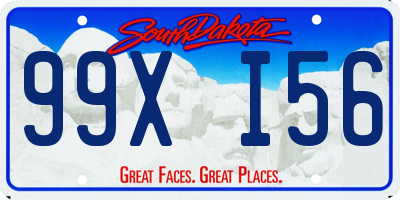 SD license plate 99XI56