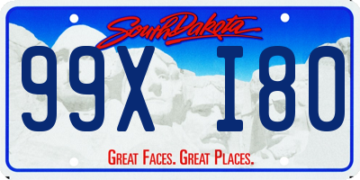SD license plate 99XI80