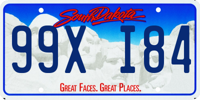 SD license plate 99XI84