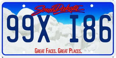 SD license plate 99XI86