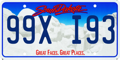 SD license plate 99XI93