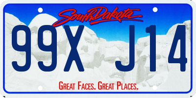 SD license plate 99XJ14