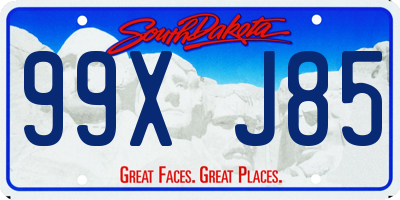 SD license plate 99XJ85