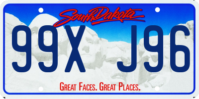 SD license plate 99XJ96