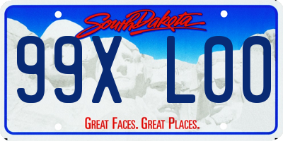 SD license plate 99XL00