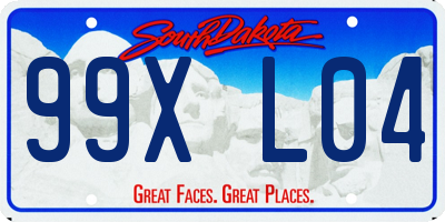 SD license plate 99XL04