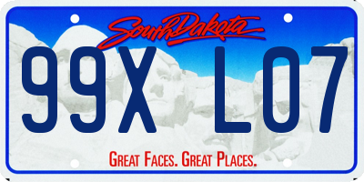 SD license plate 99XL07