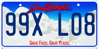 SD license plate 99XL08