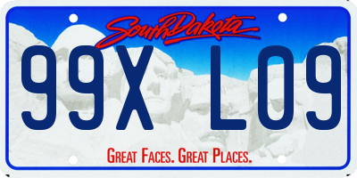 SD license plate 99XL09