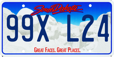SD license plate 99XL24