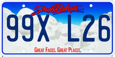 SD license plate 99XL26