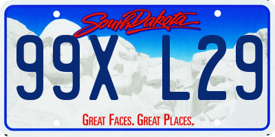 SD license plate 99XL29