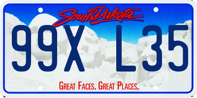 SD license plate 99XL35