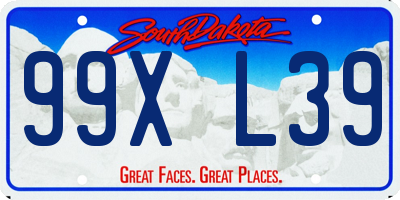 SD license plate 99XL39