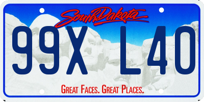 SD license plate 99XL40