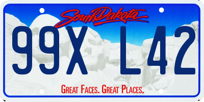 SD license plate 99XL42